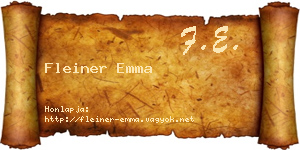 Fleiner Emma névjegykártya